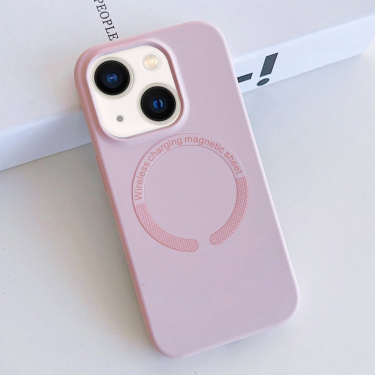 For iPhone 13 MagSafe Magnetic Liquid Silicone Phone Case(Pink) - iPhone 13 Cases by buy2fix | Online Shopping UK | buy2fix