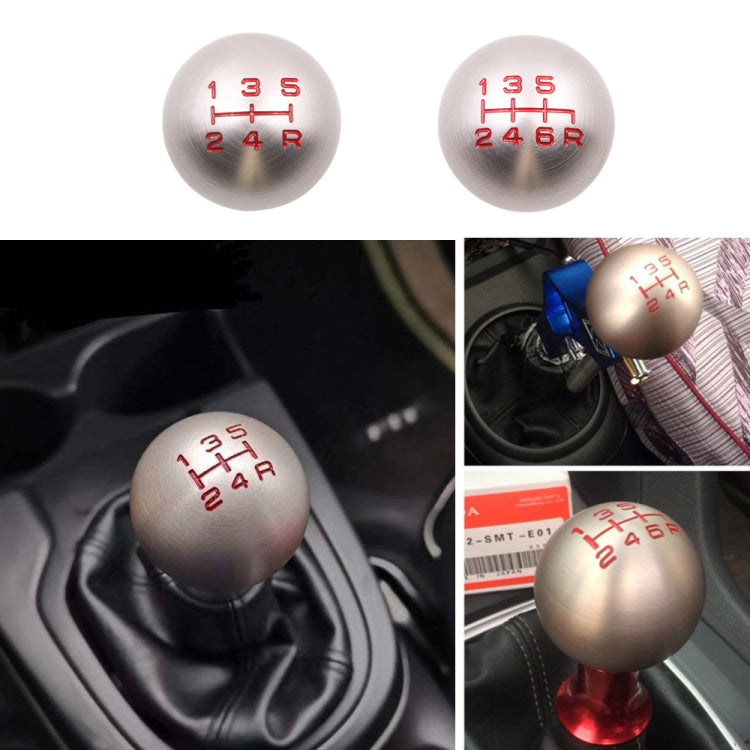 For Honda Series Metal Gear Head Car Modified Gear Stick Shift Knob, Style:6 Speed(Black) by buy2fix