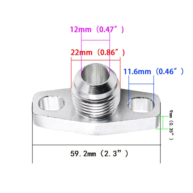 For GT25 / GT28 / GT30 Car Turbine Oil Supply Pipe Flange Gasket AN10 Joint Adapter - Others by buy2fix | Online Shopping UK | buy2fix