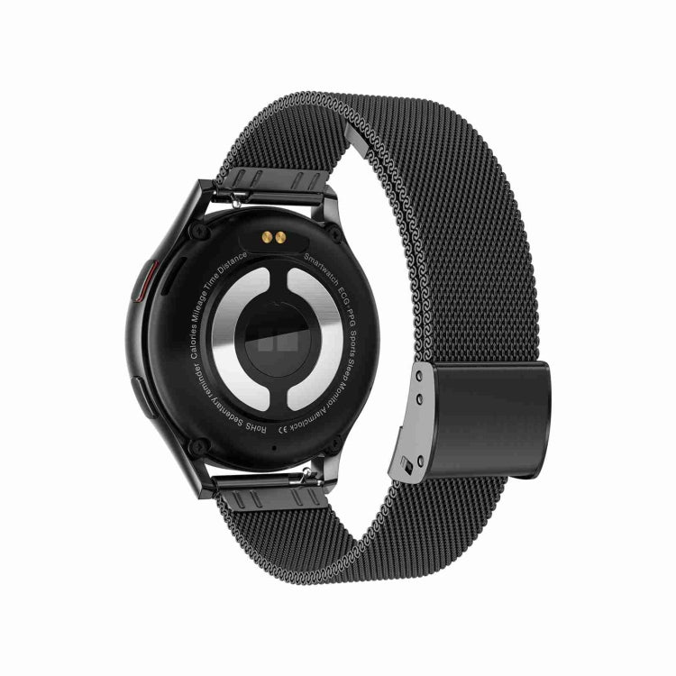 1.43 inch Milanese Steel Strap Bluetooth Call Smart Watch Support ECG / Non-invasive Blood Sugar(Black) - Smart Watches by buy2fix | Online Shopping UK | buy2fix