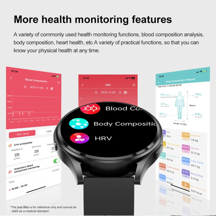 1.43 inch Silicone Strap Bluetooth Call Smart Watch Support ECG / Non-invasive Blood Sugar(Light Yellow) - Smart Watches by buy2fix | Online Shopping UK | buy2fix