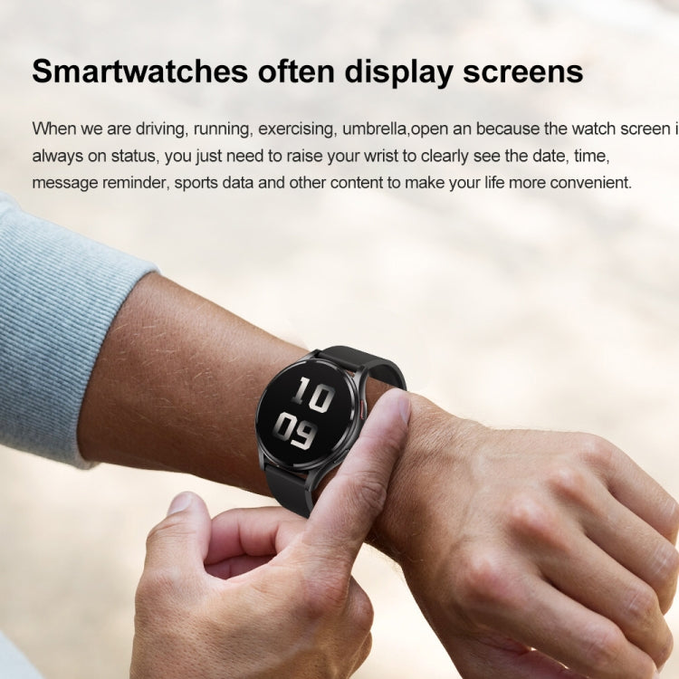 1.43 inch Silicone Strap Bluetooth Call Smart Watch Support ECG / Non-invasive Blood Sugar(Light Yellow) - Smart Watches by buy2fix | Online Shopping UK | buy2fix