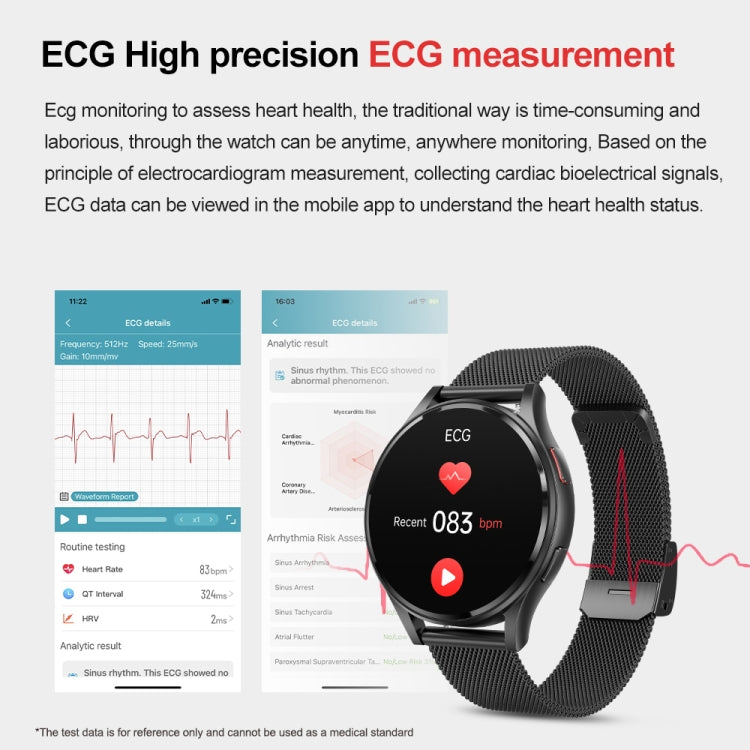 1.43 inch Leather Strap Bluetooth Call Smart Watch Support ECG / Non-invasive Blood Sugar(Brown) - Smart Watches by buy2fix | Online Shopping UK | buy2fix