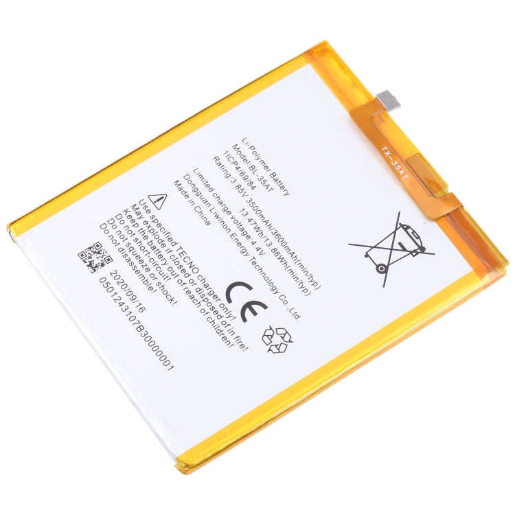 For Tecno Phantom 8 AX8 AX7 Battery Replacement BL-35AT 3500mAh - Others by buy2fix | Online Shopping UK | buy2fix