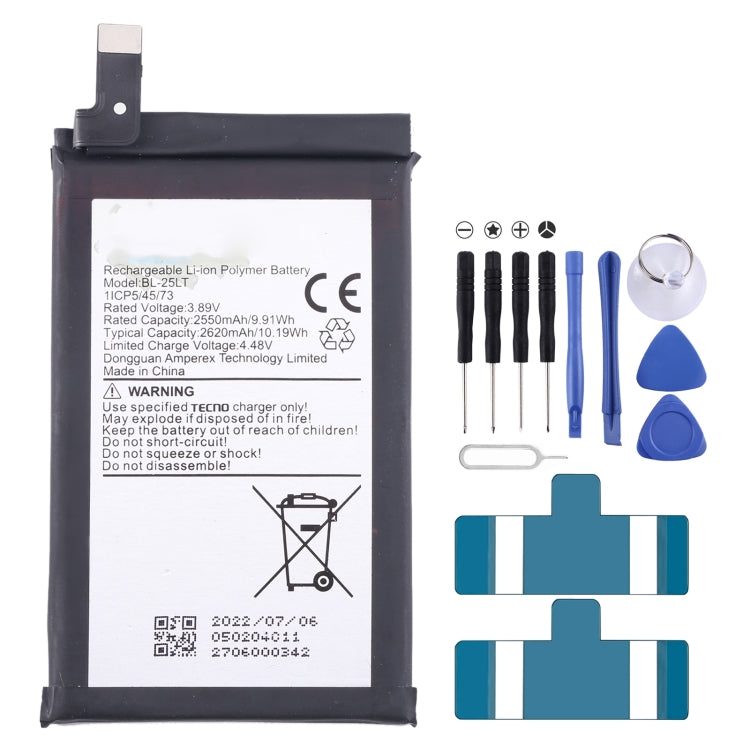 For Tecno BL-25LT Battery Replacement 2550mAh - Others by buy2fix | Online Shopping UK | buy2fix