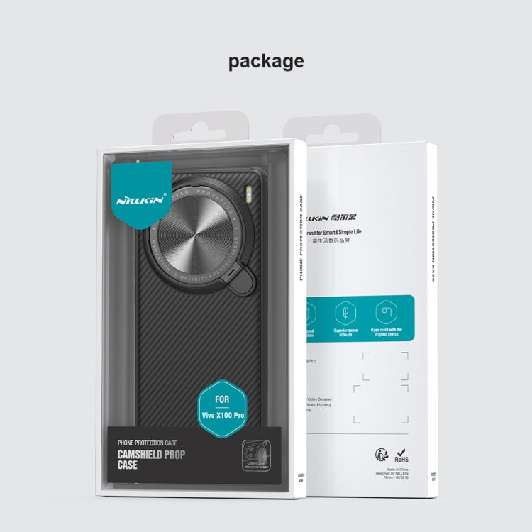 For vivo X100 Pro NILLKIN Black Mirror Prop CD Texture Mirror Phone Case(Blue) by NILLKIN