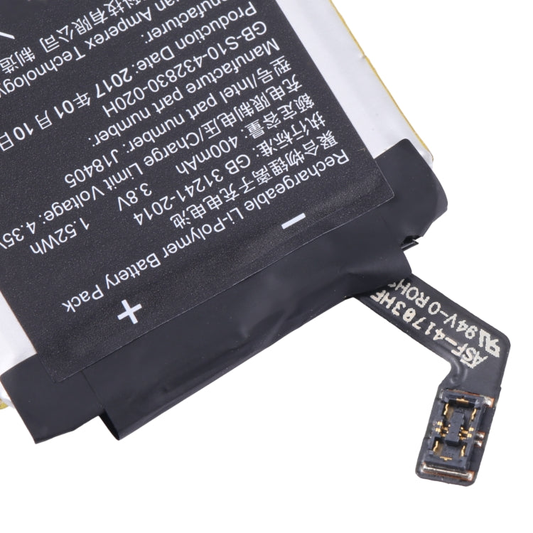 For Sony J18405 Smart Watch Battery Replacement GB-S10-432830-010H 400mAh - For Watch by buy2fix | Online Shopping UK | buy2fix