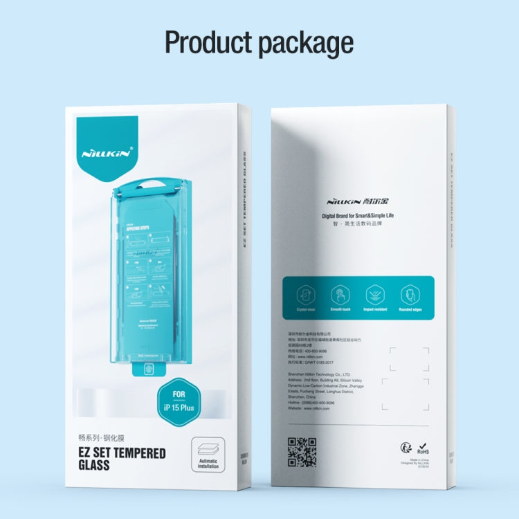 For iPhone 15 Plus 10pcs NILLKIN Chang Series Tempered Glass Protective Film by NILLKIN