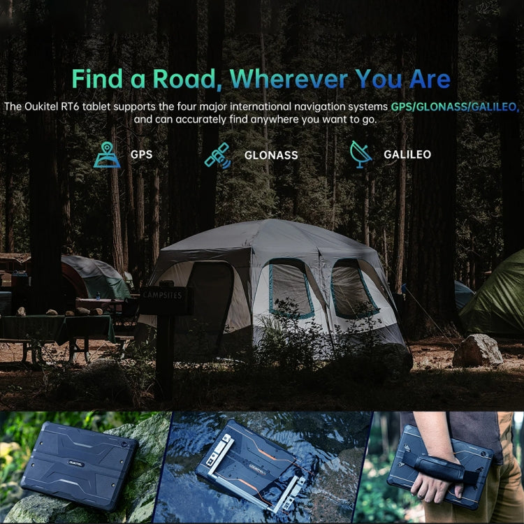 OUKITEL RT6 4G Network IP68/IP69K Rugged Tablet, 8GB+256GB, 10.1 inch Android 13 MediaTek MT8788 Octa Core Support Dual SIM, EU Plug(Orange) by OUKITEL