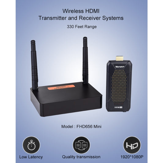 Measy FHD656 Mini 1080P HDMI 1.4 HD Wireless Audio Video Transmitter Receiver Extender Transmission System, Transmission Distance: 100m, AU Plug by Measy