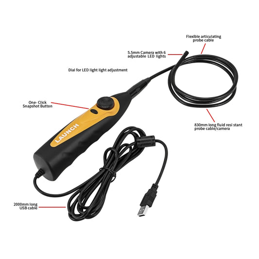 LAUNCH VSP-600 For X431 Pro3S+ / V / V+ / PAD-V USB HD Endoscope Car Repair Tool by buy2fix