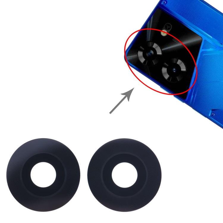 For Tecno Pova 5 10set Back Camera Lens - Camera Parts by buy2fix | Online Shopping UK | buy2fix