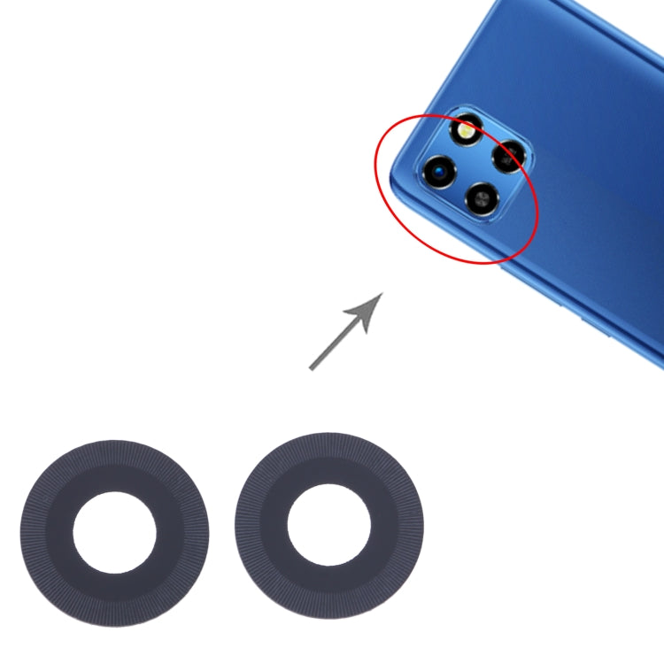 For Infinix Smart 6 X6511B 10set Back Camera Lens - Camera Parts by buy2fix | Online Shopping UK | buy2fix