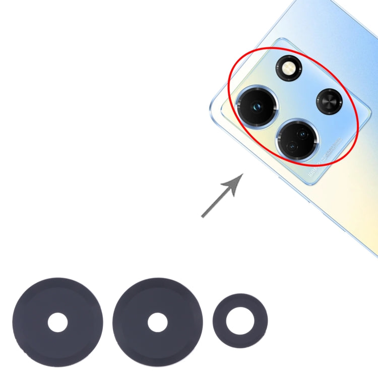 For Infinix Note 30 4G 10set Back Camera Lens - Camera Parts by buy2fix | Online Shopping UK | buy2fix