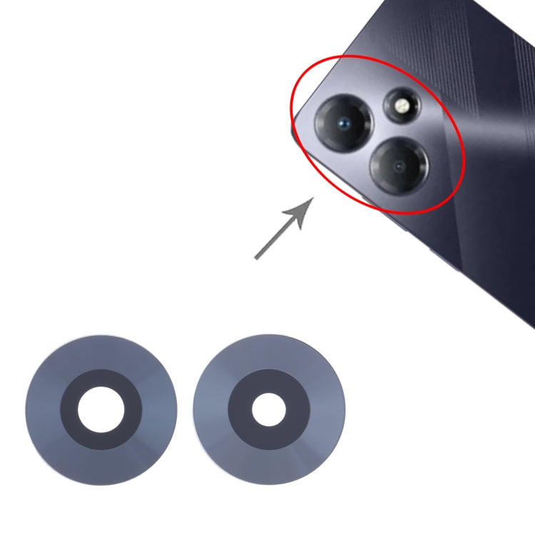 For Infinix Hot 30 Play NFC X6835 10set Back Camera Lens - Camera Parts by buy2fix | Online Shopping UK | buy2fix
