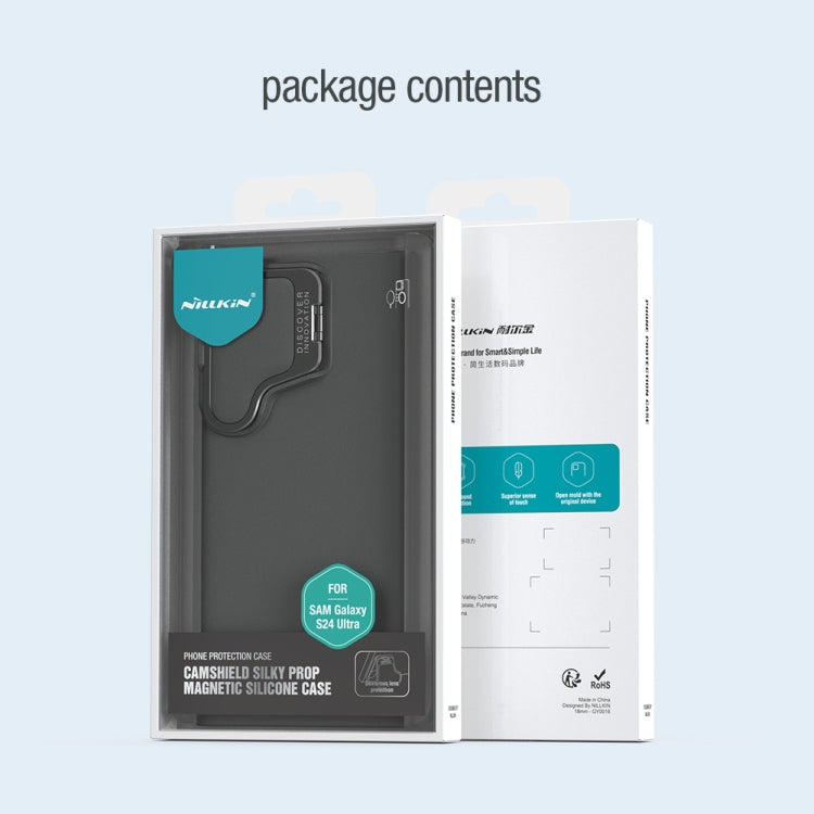 For Samsung Galaxy S24 Ultra 5G NILLKIN CamShield Prop MagSafe Liquid Silicone Phone Case(Black) by NILLKIN