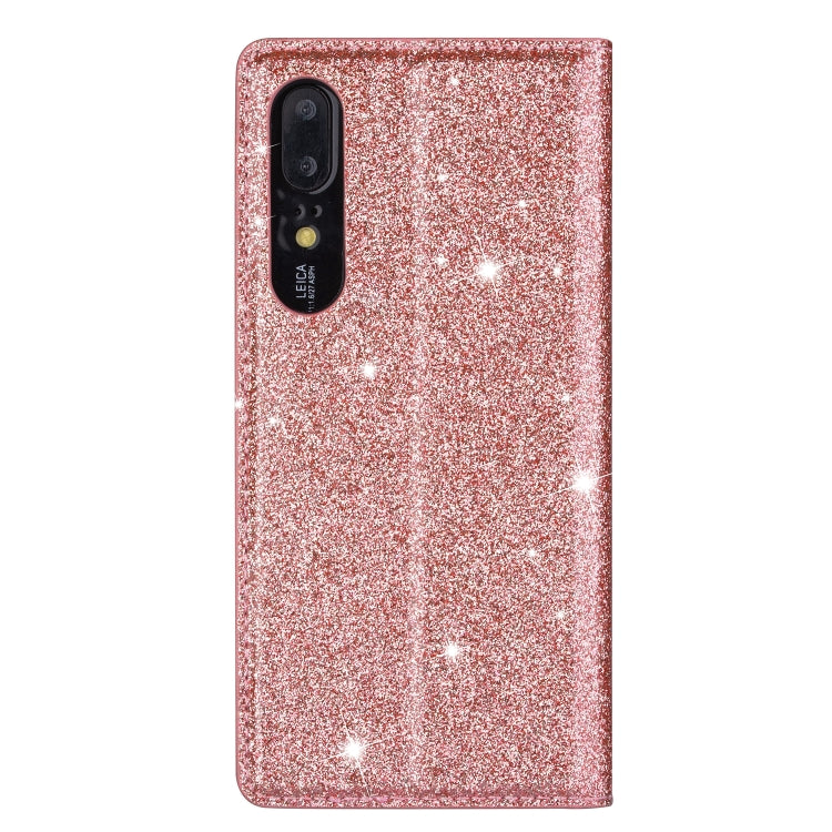For Huawei P20 Pro Ultrathin Glitter Magnetic Horizontal Flip Leather Case with Holder & Card Slots(Rose Gold) - Huawei Cases by buy2fix | Online Shopping UK | buy2fix