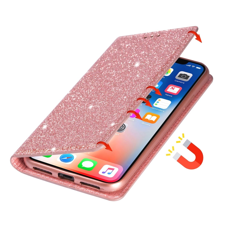 For Huawei P20 Pro Ultrathin Glitter Magnetic Horizontal Flip Leather Case with Holder & Card Slots(Rose Gold) - Huawei Cases by buy2fix | Online Shopping UK | buy2fix