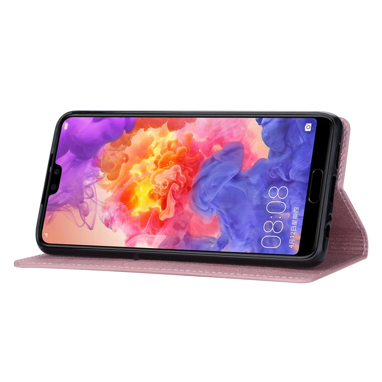 For Huawei P20 Pro Ultrathin Glitter Magnetic Horizontal Flip Leather Case with Holder & Card Slots(Rose Gold) - Huawei Cases by buy2fix | Online Shopping UK | buy2fix