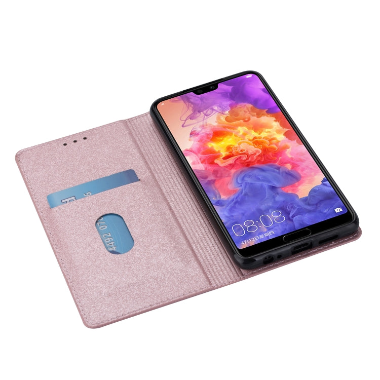 For Huawei P20 Pro Ultrathin Glitter Magnetic Horizontal Flip Leather Case with Holder & Card Slots(Rose Gold) - Huawei Cases by buy2fix | Online Shopping UK | buy2fix