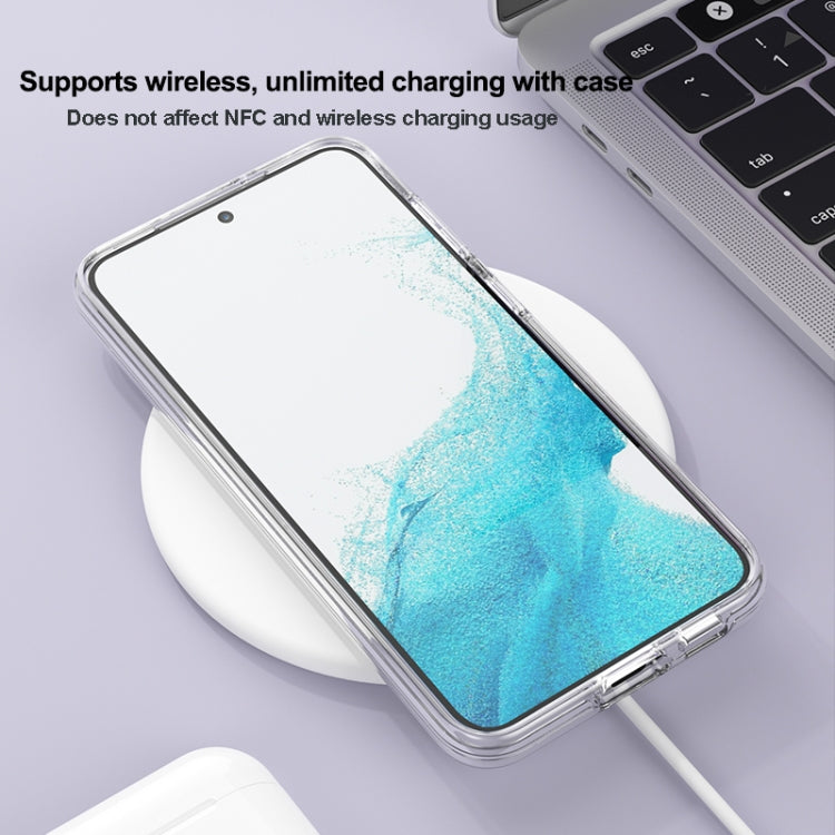 For Samsung Galaxy S23+ 5G Terminator Style Glitter Powder MagSafe Magnetic Phone Case(Transparent) by buy2fix