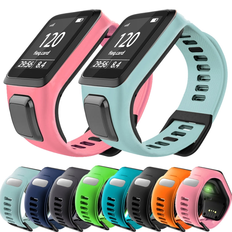 For Tomtom 2 / 3 Universal Silicone Watch Band(Black) - Watch Bands by buy2fix | Online Shopping UK | buy2fix