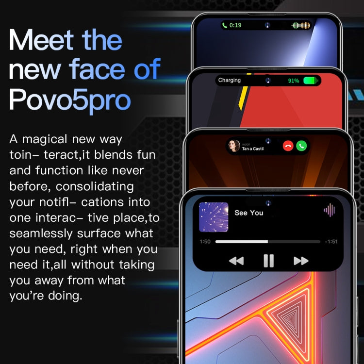 Povo5pro / PU31, 3GB+32GB, 6.53 inch Face Identification Android 8.1 MTK6753 Octa Core, Network: 4G, AI GPT4, Dual SIM(Silver) - by buy2fix | Online Shopping UK | buy2fix