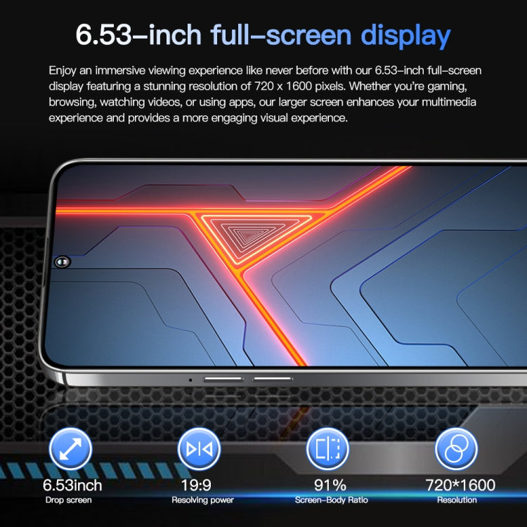 Povo5pro / PU31, 3GB+32GB, 6.53 inch Face Identification Android 8.1 MTK6753 Octa Core, Network: 4G, AI GPT4, Dual SIM(Silver) - by buy2fix | Online Shopping UK | buy2fix
