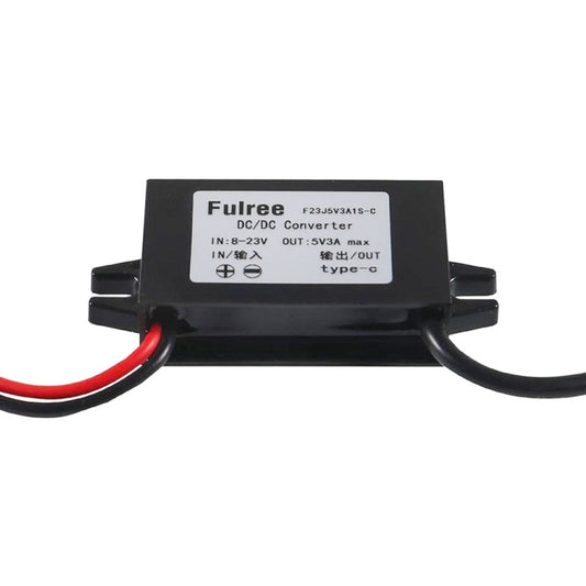 12V to 5V 3A Car Power Converter DC Module Voltage Regulator, Style:Dual USB Female by buy2fix