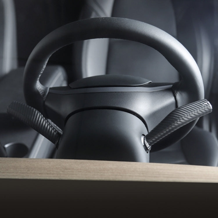 For Tesla Model 3 / Y 2pcs/Set Car Turn Signal Lever Carbon Fiber Pattern Protective Cover(Bright Red) by buy2fix