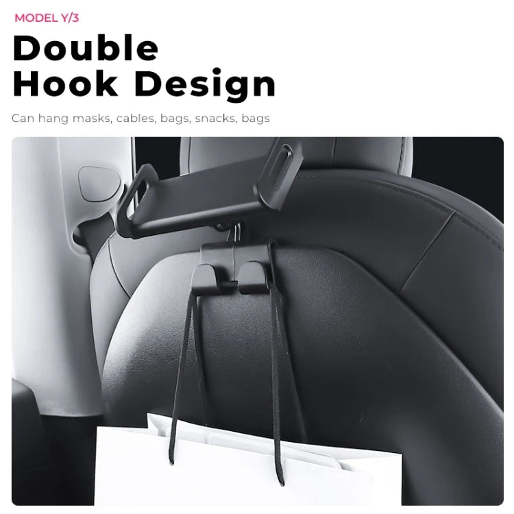 For Tesla Model 3 / Y Car Rear Seat Phone Tablet Holder, Style:Base + Phone Bracket - Special Car Holders by buy2fix | Online Shopping UK | buy2fix