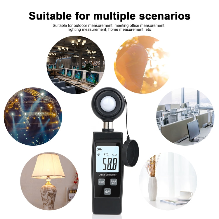 RZ851 Digital Light Meter, Range: 0-200,000 Lux(Black) - Light & Sound Meter by buy2fix | Online Shopping UK | buy2fix