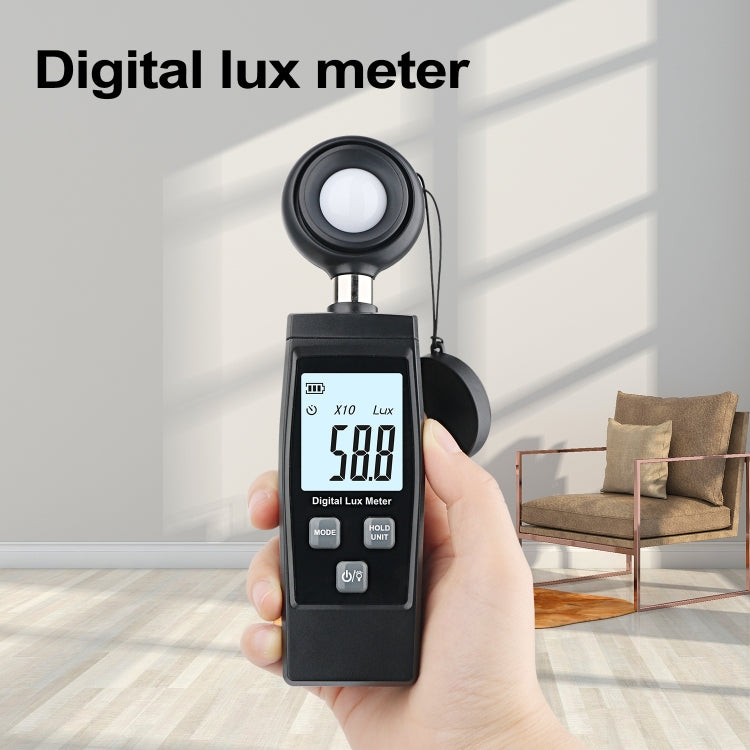 RZ851 Digital Light Meter, Range: 0-200,000 Lux(Black) - Light & Sound Meter by buy2fix | Online Shopping UK | buy2fix