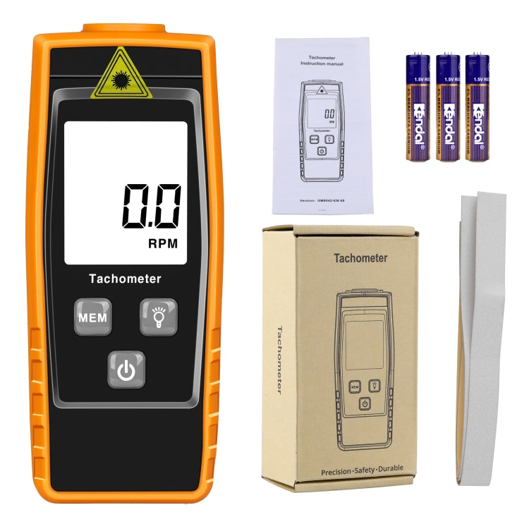 RZ835 Digital Tachometer, Range: 2.5-99999RPM(Orange) - Tachometers & Anemometer by buy2fix | Online Shopping UK | buy2fix