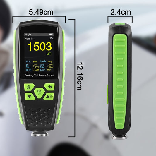 RZ860 Metal Coating Thickness Gauge(Green) - Coating Thickness Gauge by buy2fix | Online Shopping UK | buy2fix