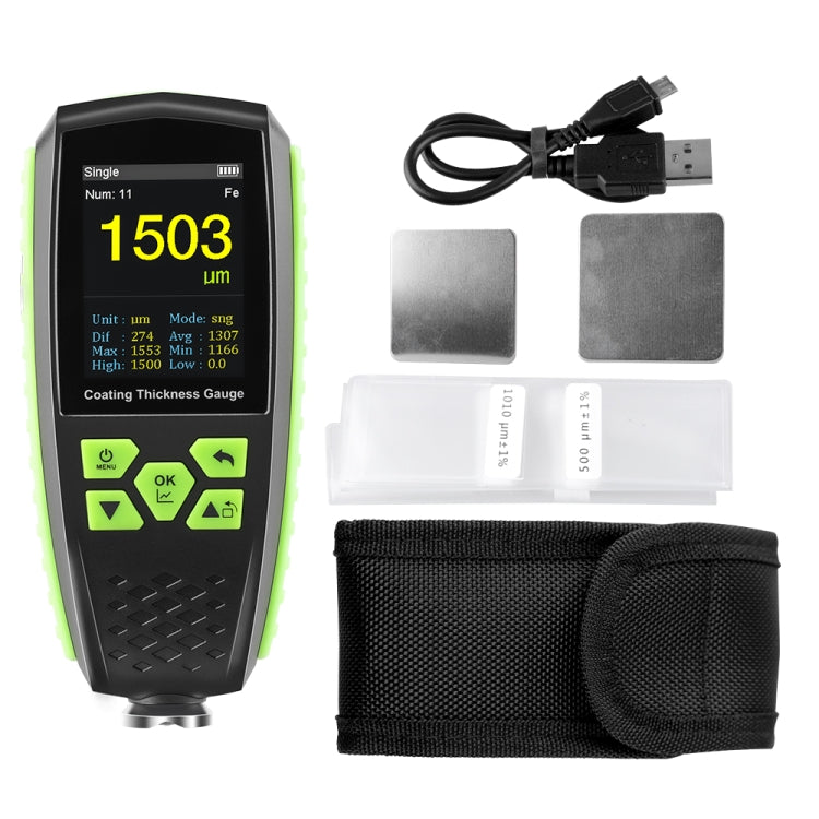 RZ860 Metal Coating Thickness Gauge(Green) - Coating Thickness Gauge by buy2fix | Online Shopping UK | buy2fix