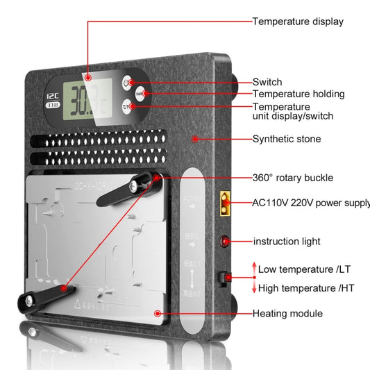 i2C T18 LCD Display PCB Motherboard Layered Desoldering Station With Universal Module, US Plug by i2C