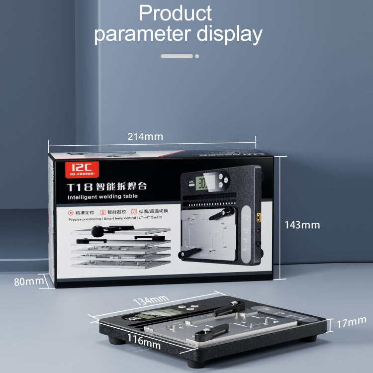 i2C T18 LCD Display PCB Motherboard Layered Desoldering Station With Universal Module, US Plug - Repair Platform by i2C | Online Shopping UK | buy2fix