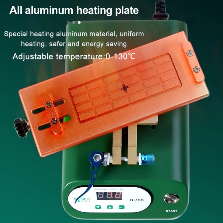 BEST B-918A 7 inch 220V Vacuum Pump LCD Screen Rotary Heating Platform Separator, EU Plug by BEST