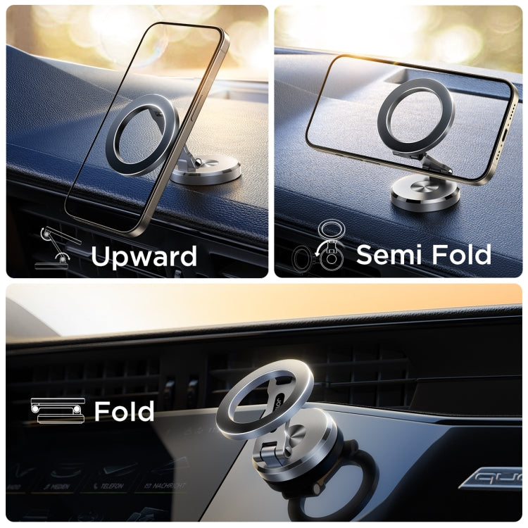 JOYROOM JR-ZS403 Metal Foldable Magnetic Car Phone Mount(Metal Grey) - Universal Car Holders by JOYROOM | Online Shopping UK | buy2fix