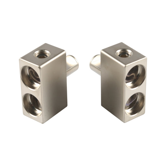 2pcs / Set Car Audio Modification 2 in 1 Wire Power Supply Terminals(Silver) by buy2fix