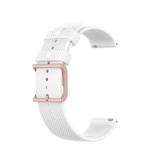 For Galaxy Watch Active 3 / Active 2 / Active / Galaxy Watch 3 41mm / Galaxy Watch 42mm 20mm Dot Texture Watch Band(White) by buy2fix