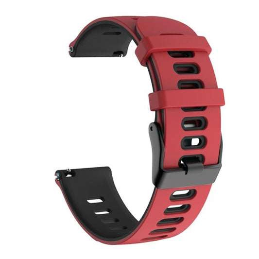 22mm For Huawei Watch GT2e 46mm Silicone Watch Band(Red+Black) by buy2fix
