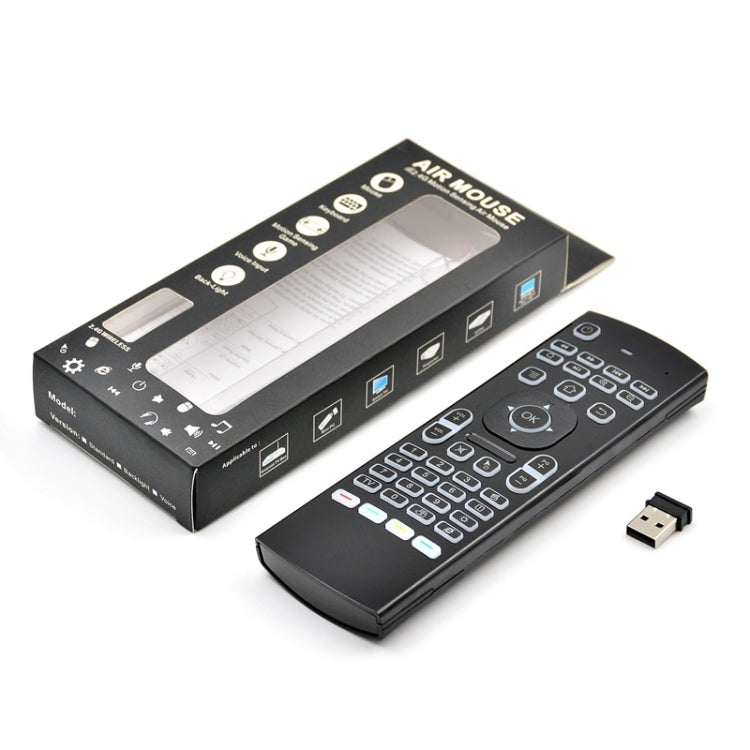 MX3 2.4GHz Fly Air Mouse LED Backlight Wireless Keyboard Remote Control with Gyroscope for Android TV Box / PC by buy2fix