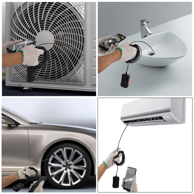 F240 3.9mm HD 1080P IP67 Waterproof WiFi Direct Connection Digital Endoscope, Cable Length:5m(Black) by buy2fix