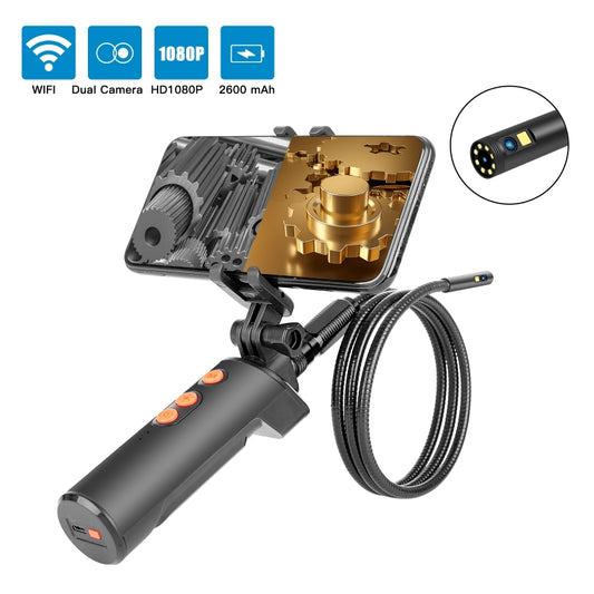 F280 1080P IP68 Waterproof Dual Camera WiFi Digital Endoscope, Length:5m Snake Tube(Black) by buy2fix