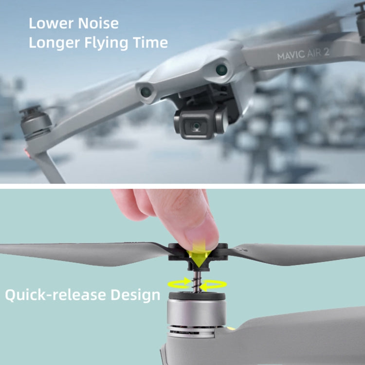 1 Pair Sunnylife 7238F-1 For DJI Mavic Air 2 Low Noise Quick-release Propellers(Gold) - DIY Propeller by buy2fix | Online Shopping UK | buy2fix