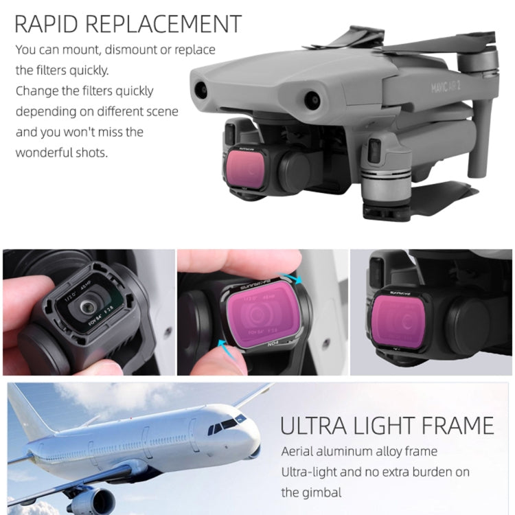 Sunnylife AIR2-FI9282 For DJI Mavic Air 2 ND32-PL Coating Film Lens Filter - Lens Filter by buy2fix | Online Shopping UK | buy2fix