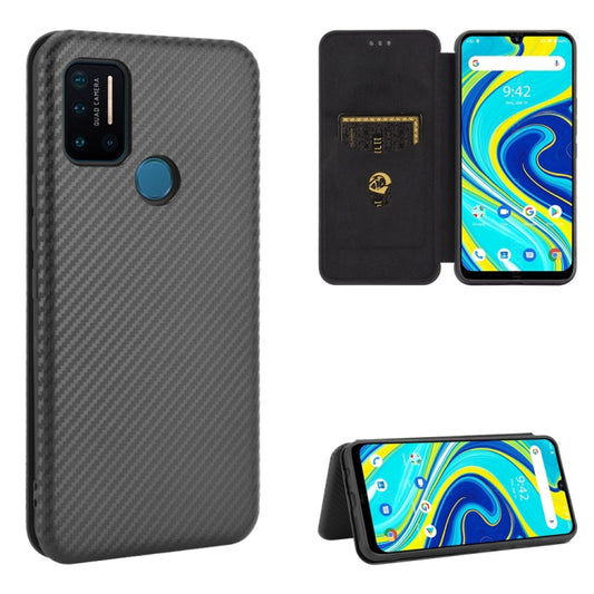 For UMIDIGI A7 Pro Carbon Fiber Texture Horizontal Flip TPU + PC + PU Leather Case with Card Slot(Black) - More Brand by buy2fix | Online Shopping UK | buy2fix