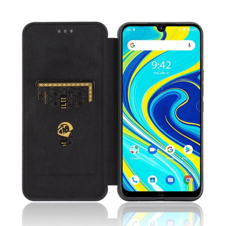 For UMIDIGI A7 Pro Carbon Fiber Texture Horizontal Flip TPU + PC + PU Leather Case with Card Slot(Black) - More Brand by buy2fix | Online Shopping UK | buy2fix